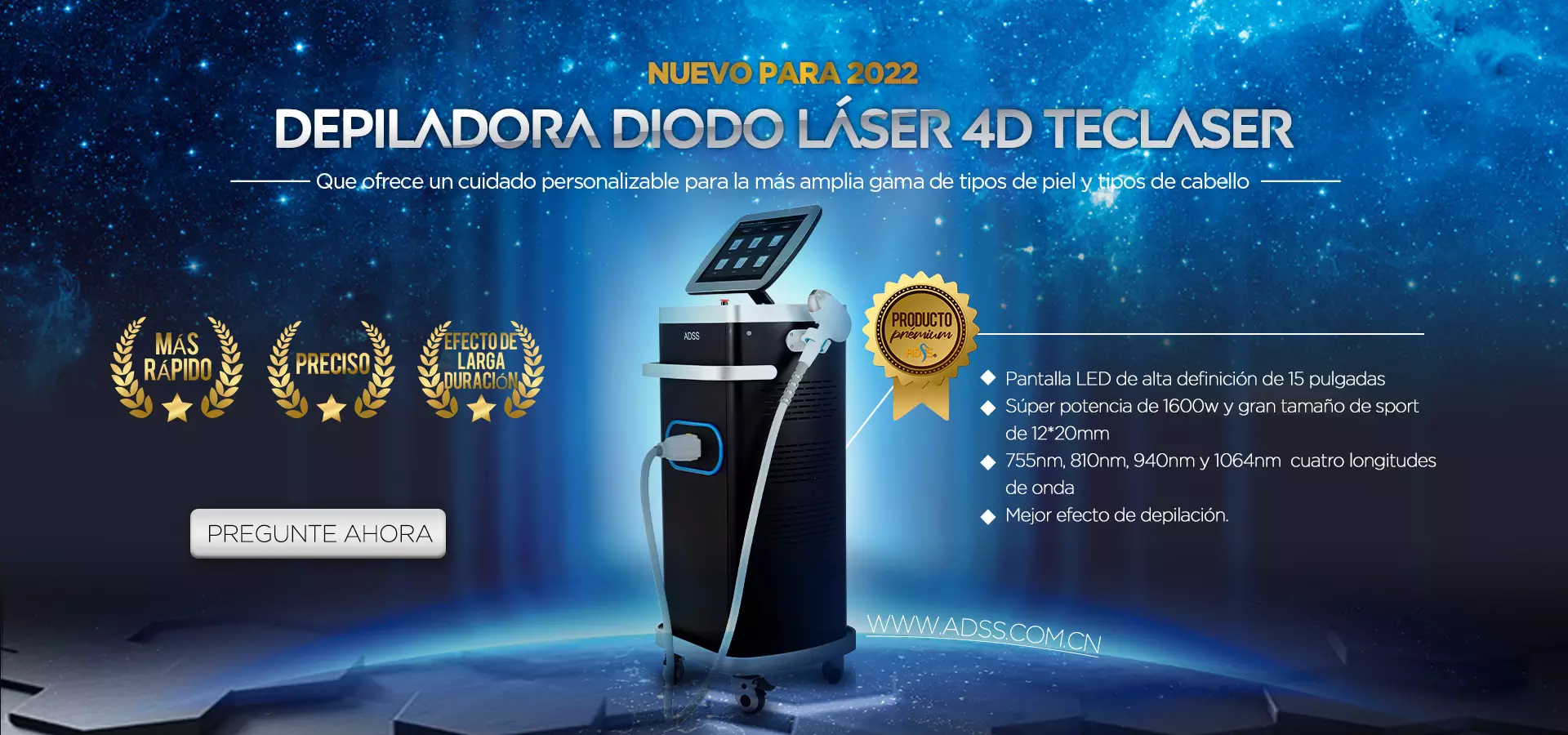 Maquina Depilacion Definitiva Laser Diodo Adss Premium